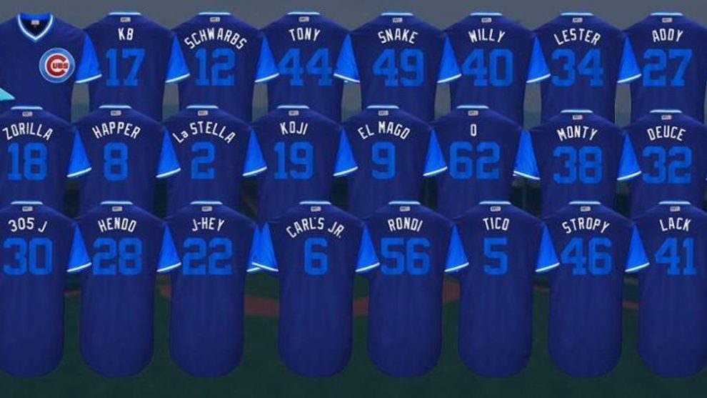 cubs players weekend uniforms